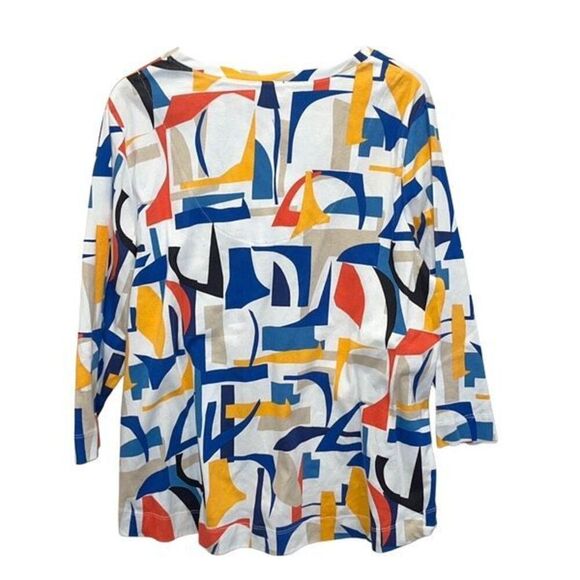 Chico’s Abstract Everyday 3/4 Sleeve Tee Size 4 US XXL‎ NWOT - Picture 5 of 10